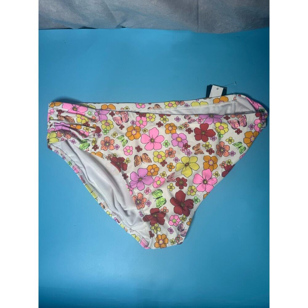 California Waves Plus Size Floral-Print Swim Bottoms Multi Size2(20-22)22182